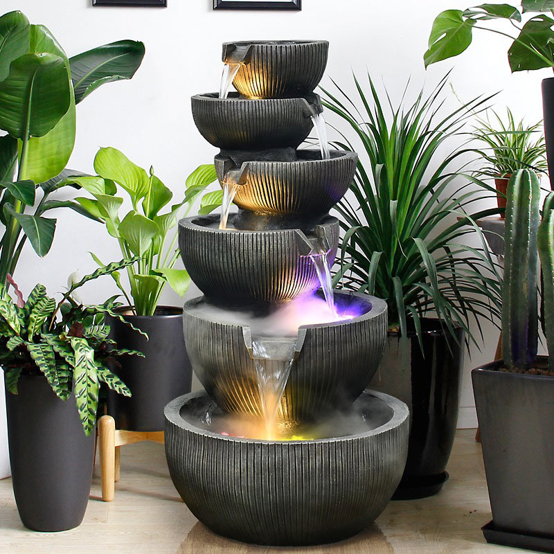 tabletop water fountain India living room
