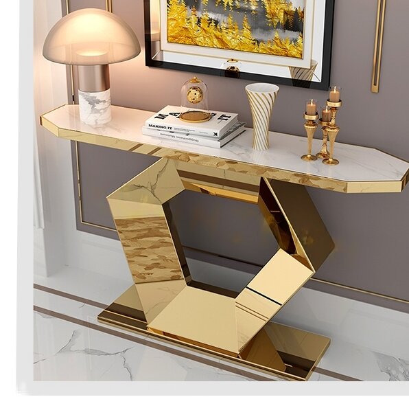 Gold console table India